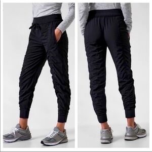 ATHLETA Cinched Side Lightweight Jogger Pants 0 Black